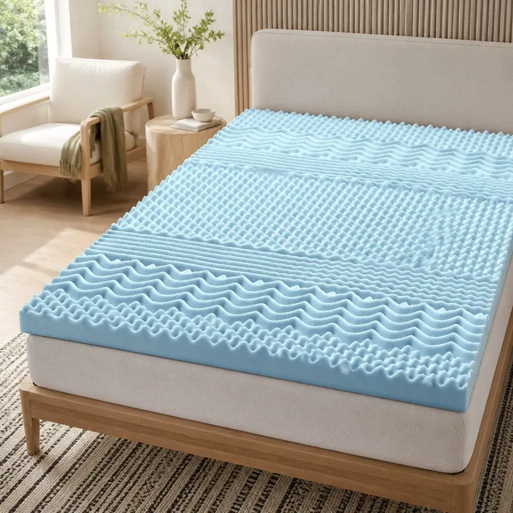 Queen Memory Foam Mattress Topper with 7-Zone Comfort