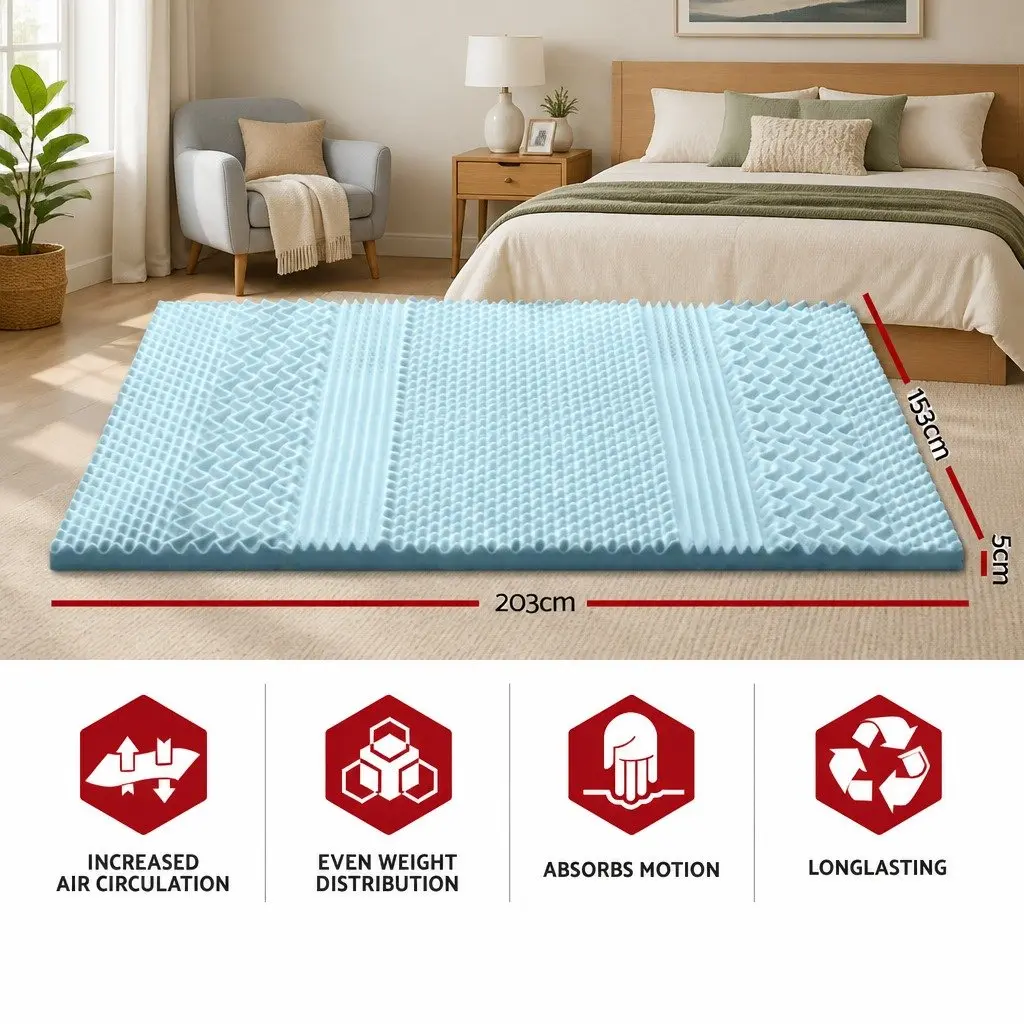 Queen Memory Foam Mattress Topper with 7-Zone Comfort
