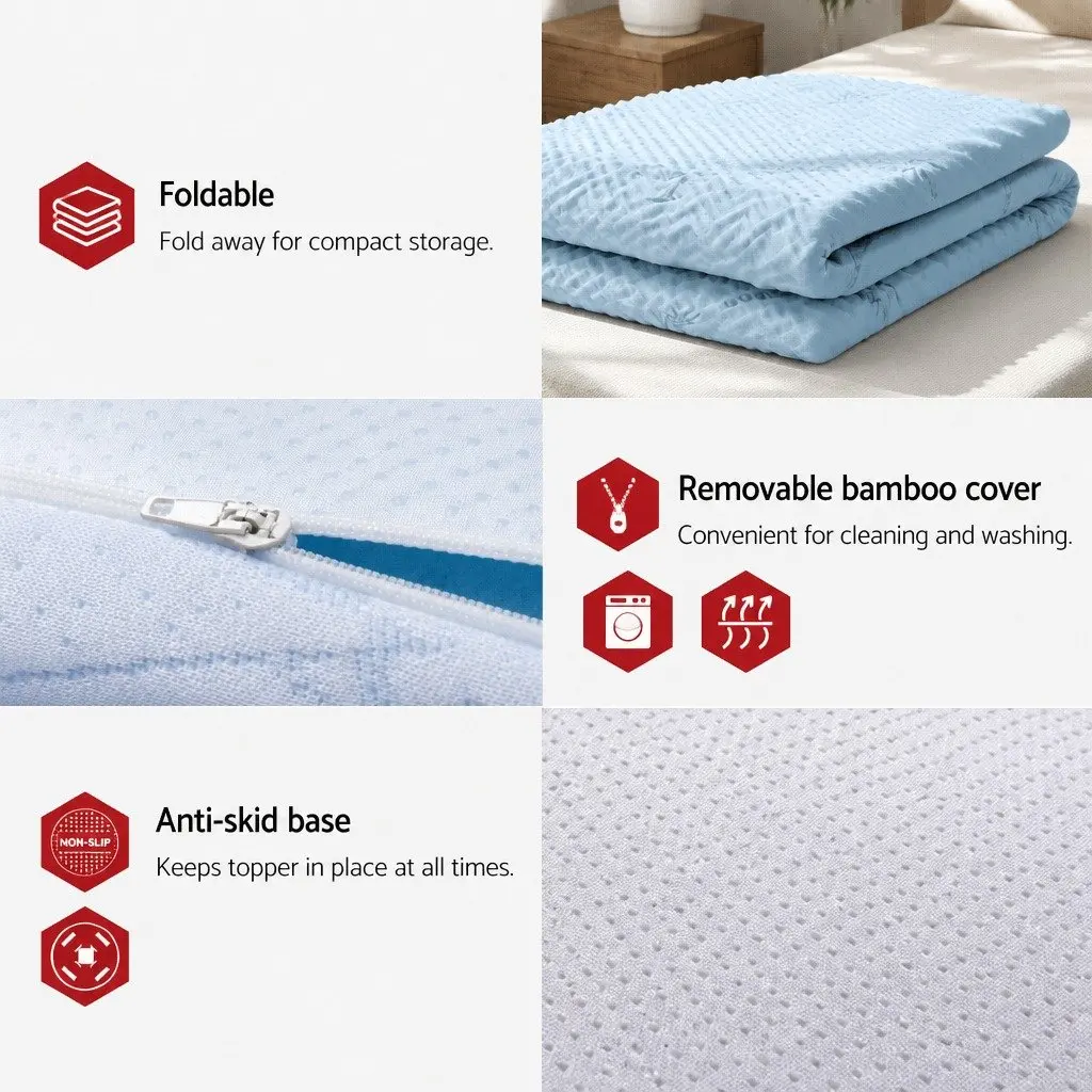 Queen Memory Foam Mattress Topper with 7-Zone Comfort