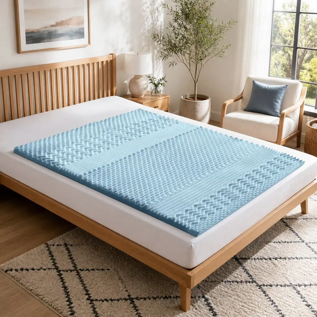Queen Memory Foam Mattress Topper with 7-Zone Comfort