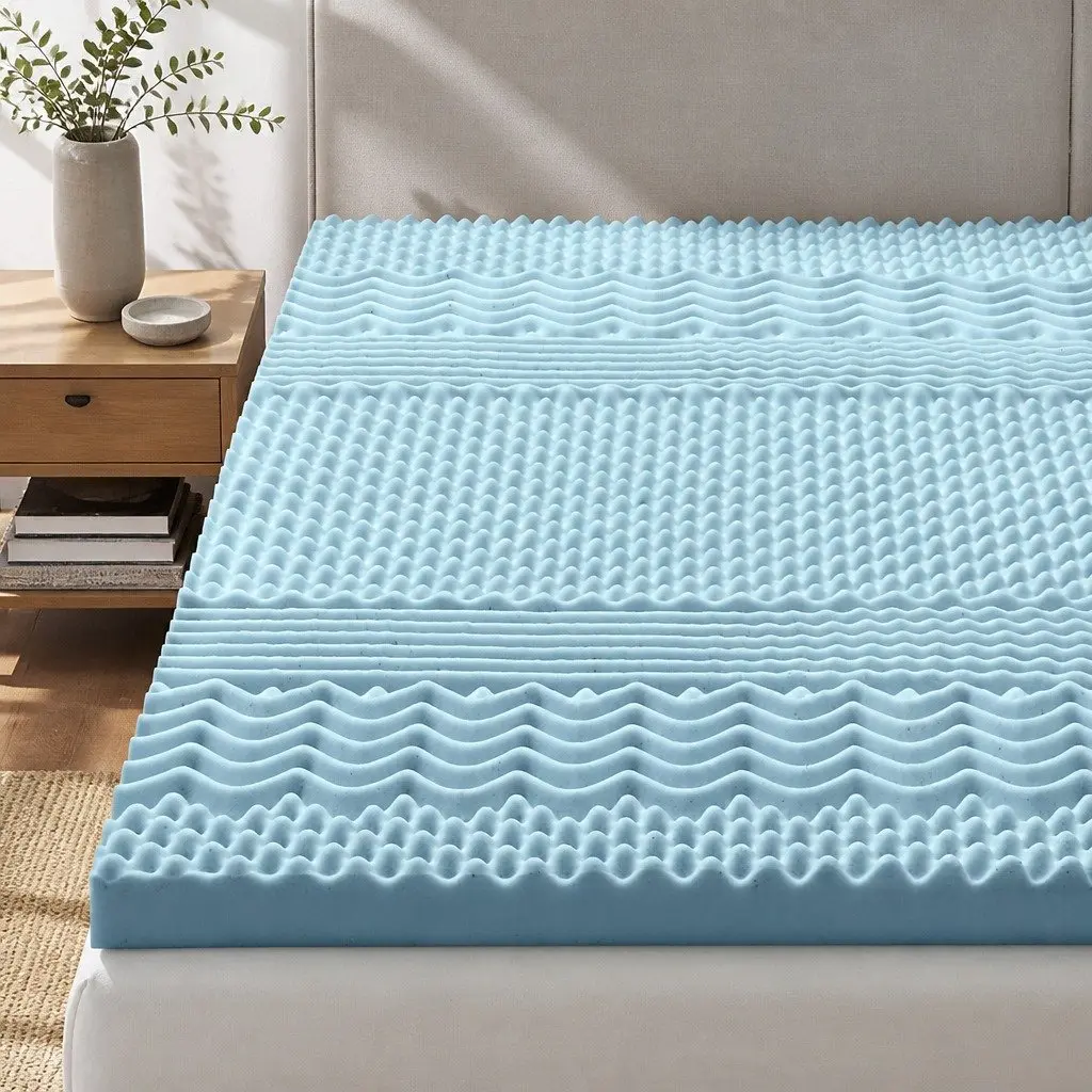 7-Zone Contoured Memory Foam Mattress Topper 5cm
