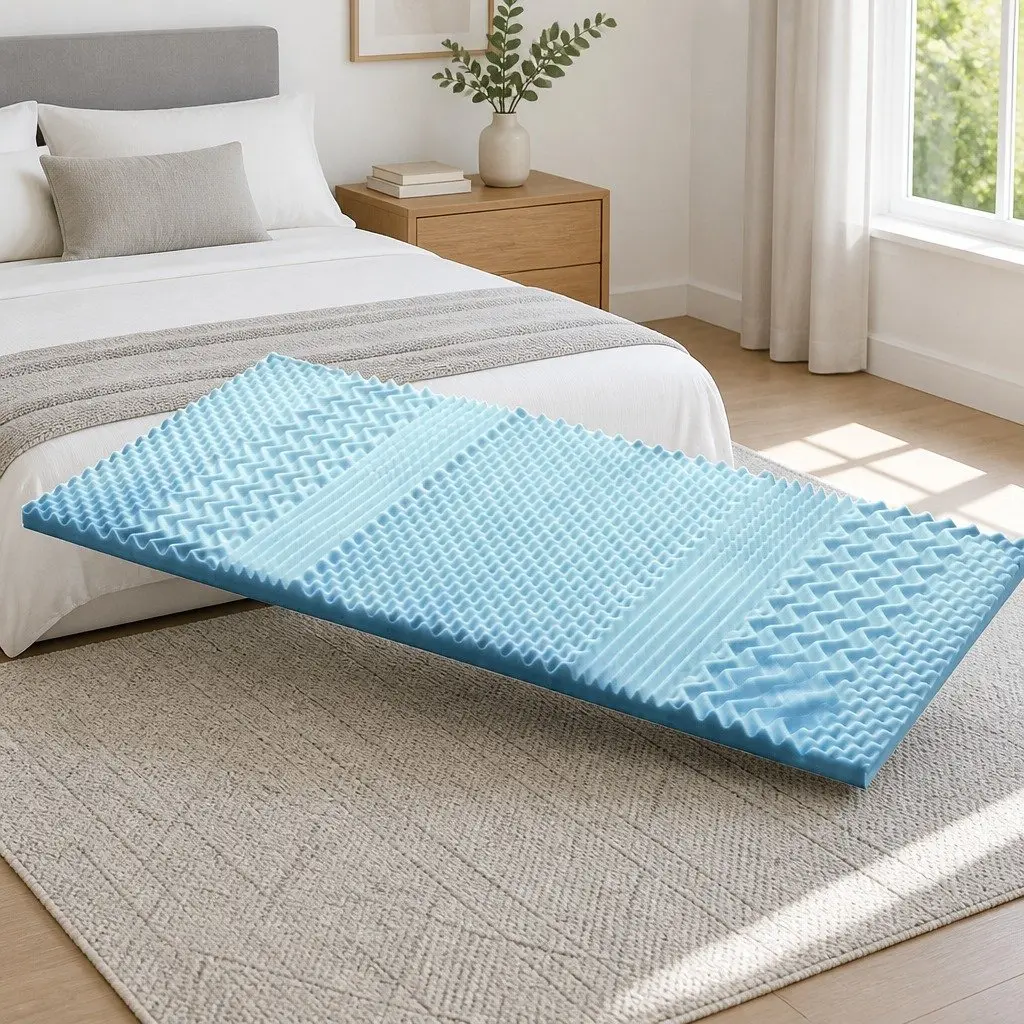 7-Zone Contoured Memory Foam Mattress Topper 5cm