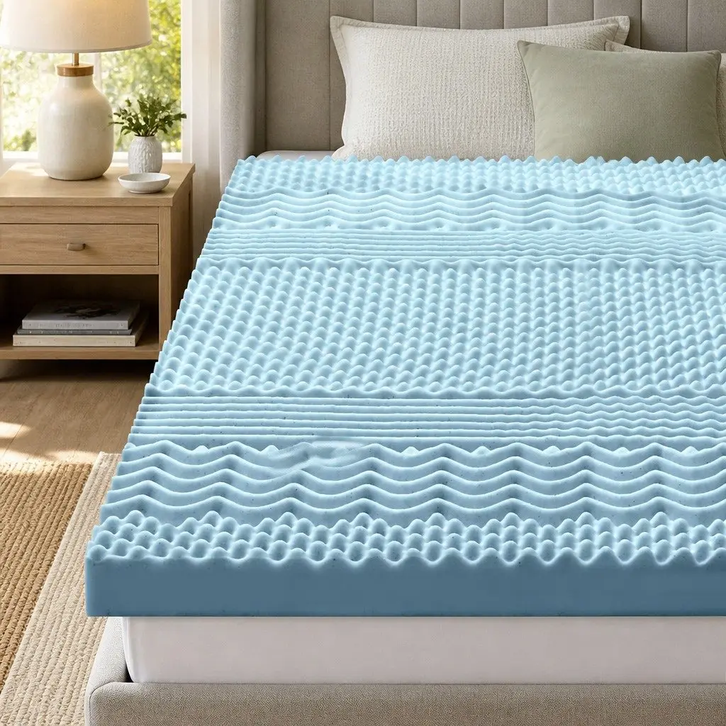 7-Zone Memory Foam Mattress Topper 8cm Queen