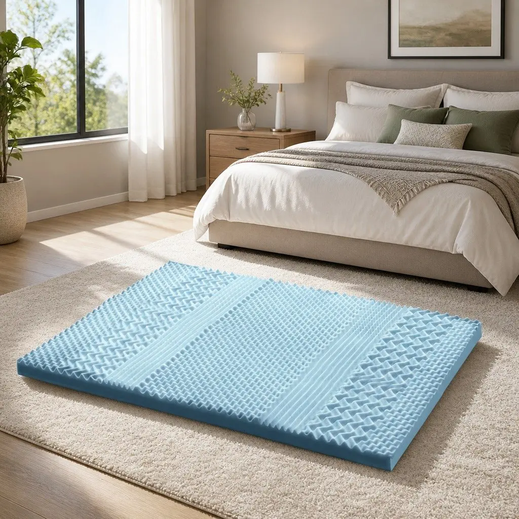 7-Zone Memory Foam Mattress Topper 8cm Queen