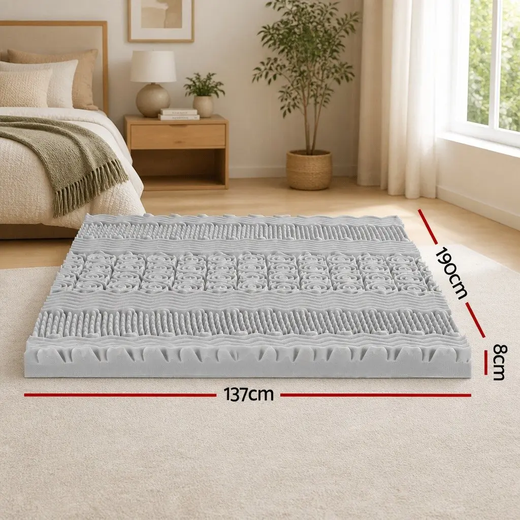 Graphite-Infused 8cm Memory Foam Mattress Topper