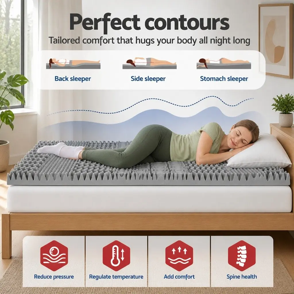 Graphite-Infused 8cm Memory Foam Mattress Topper