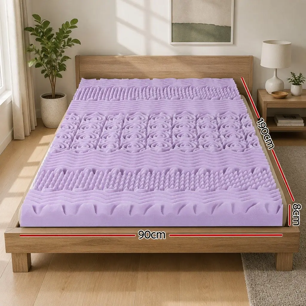 8cm Lavender Infused Memory Foam Mattress Topper