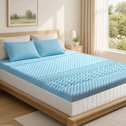 Premium 7-Zone Memory Foam Mattress Topper 8cm King Single