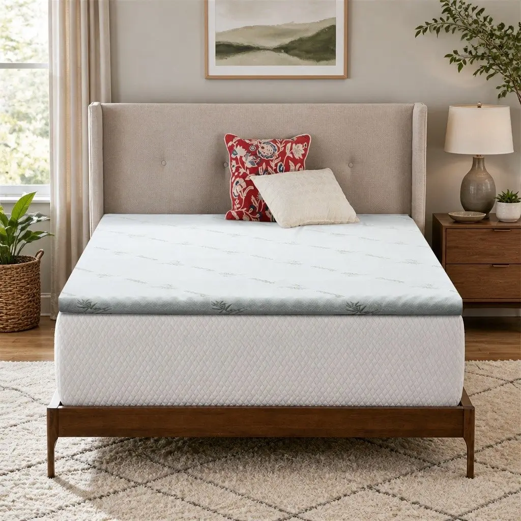Gel-Infused Memory Foam Mattress Topper