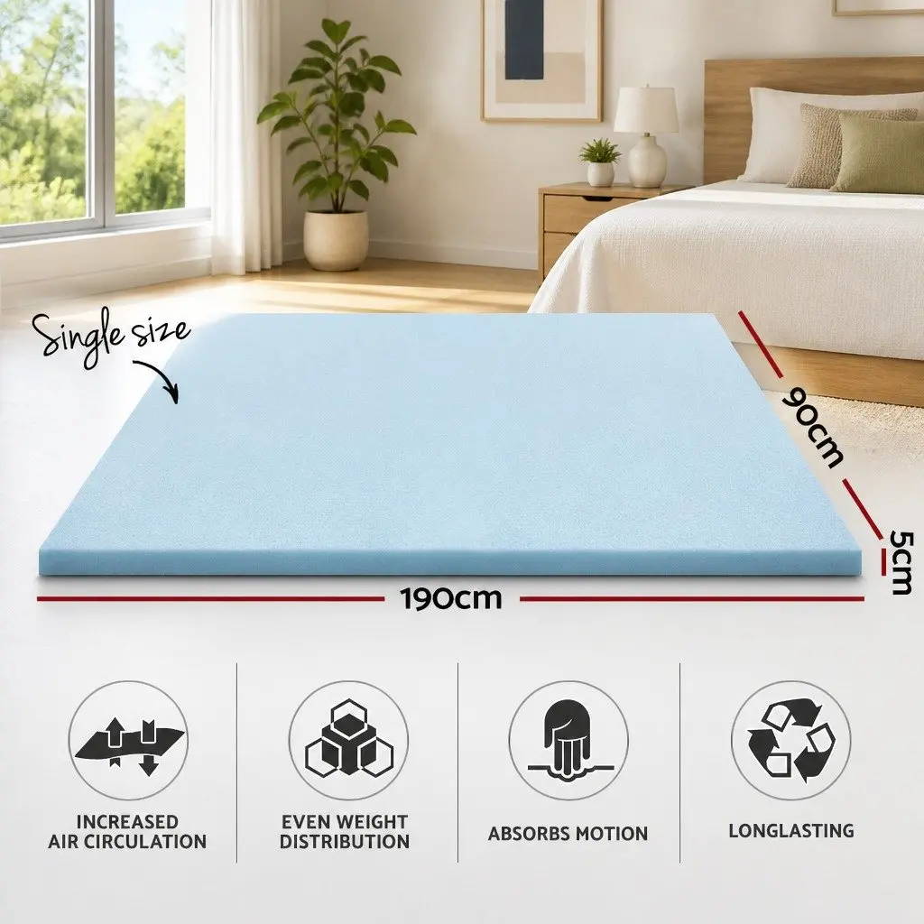 Gel-Infused Memory Foam Mattress Topper