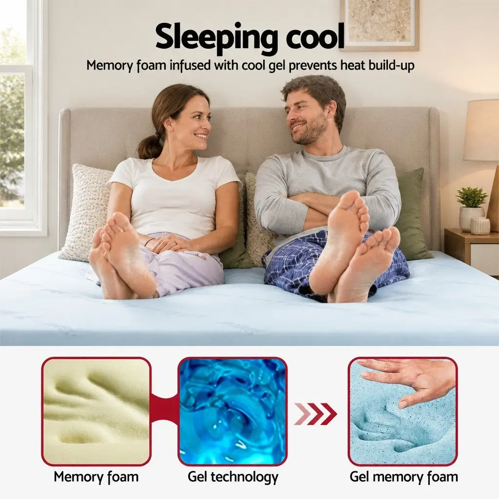 Gel-Infused Memory Foam Mattress Topper