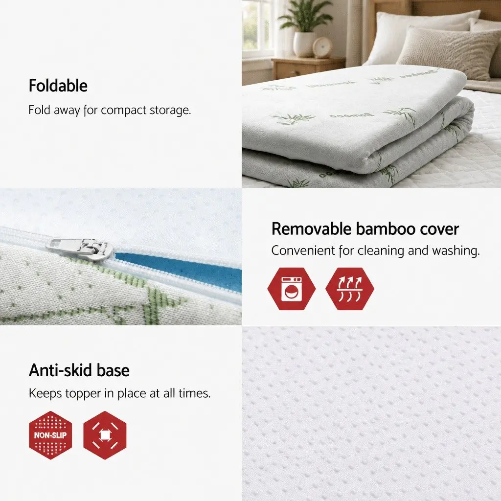 Gel-Infused Memory Foam Mattress Topper