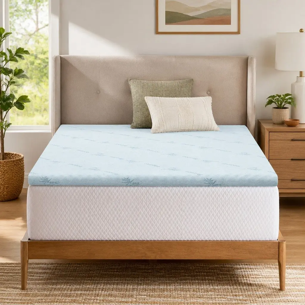 Gel-Infused Memory Foam Mattress Topper