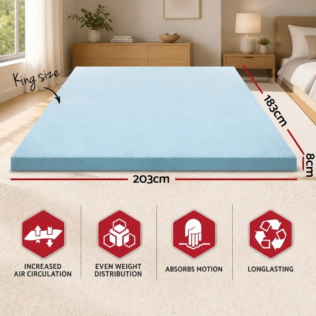 King Memory Foam Mattress Topper with Gel Cooling