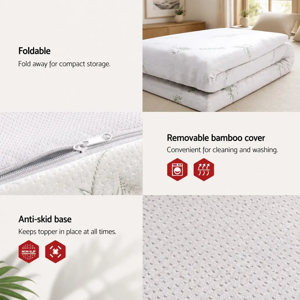 King Memory Foam Mattress Topper with Gel Cooling