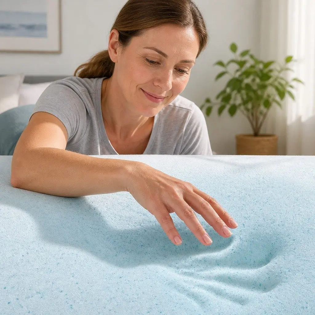 Queen Gel-Infused Memory Foam Mattress Topper 8cm