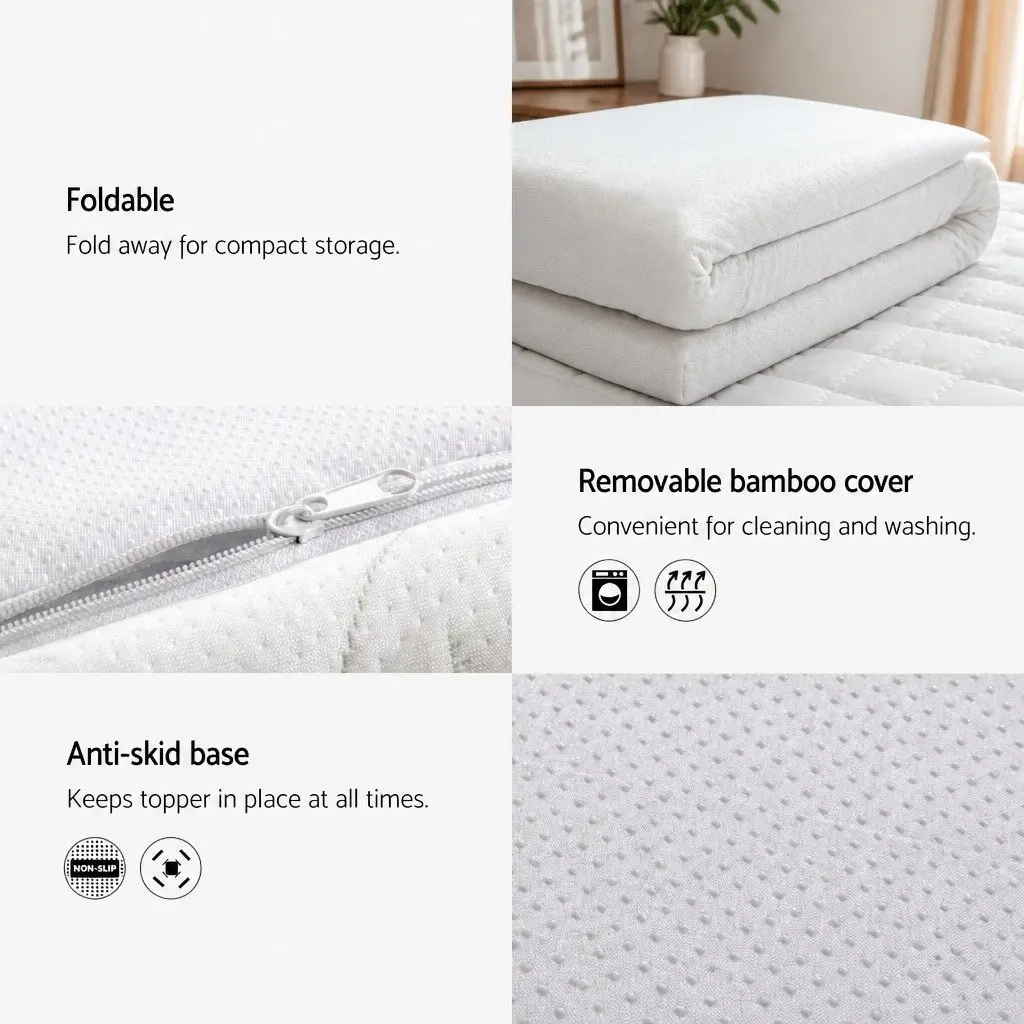 Single 8cm Memory Foam Mattress Topper with Cool Gel