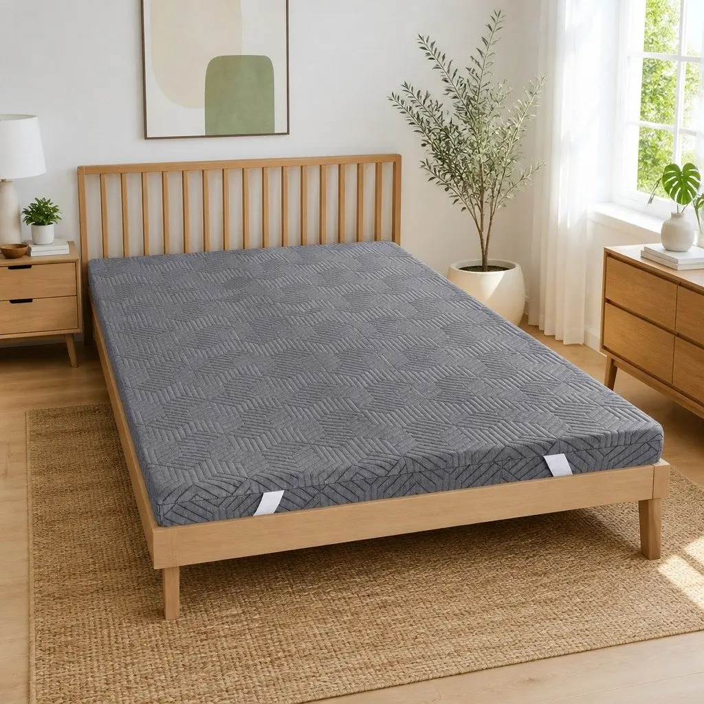 8cm Gel Dual Layer Memory Foam Mattress Topper with Bamboo Cover