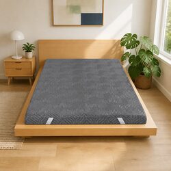 Dual Layer Gel Memory Foam Mattress Topper 8cm King Single Grey