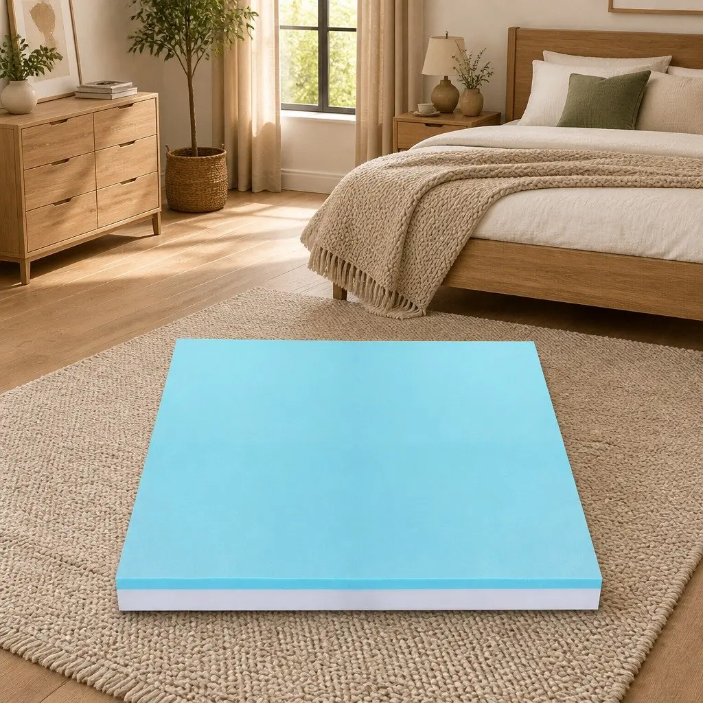 Dual Layer Gel Memory Foam Mattress Topper 8cm King Single Grey