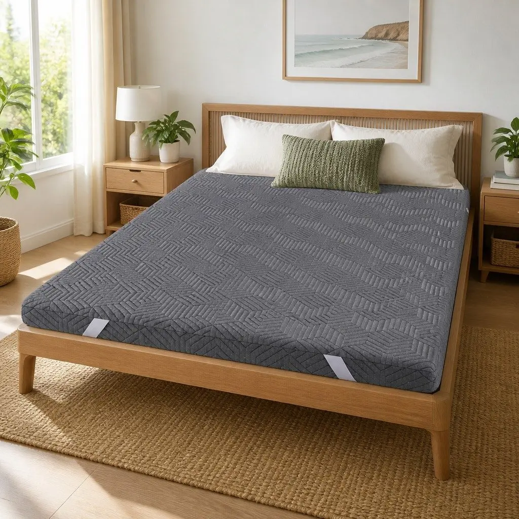 Gel-Infused Dual Layer Memory Foam Mattress Topper 8cm