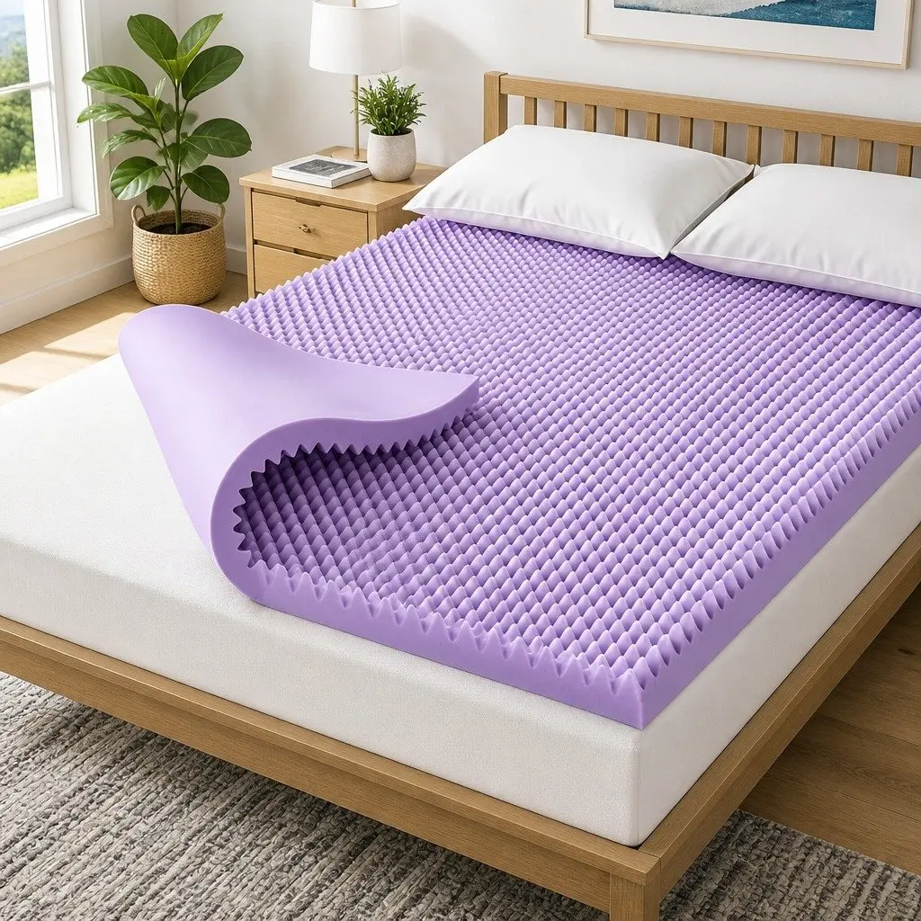 Lavender Infused Queen Memory Foam Mattress Topper