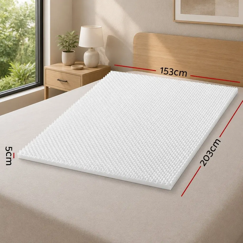 5cm Thick Egg Crate Memory Foam Mattress Topper for Queen