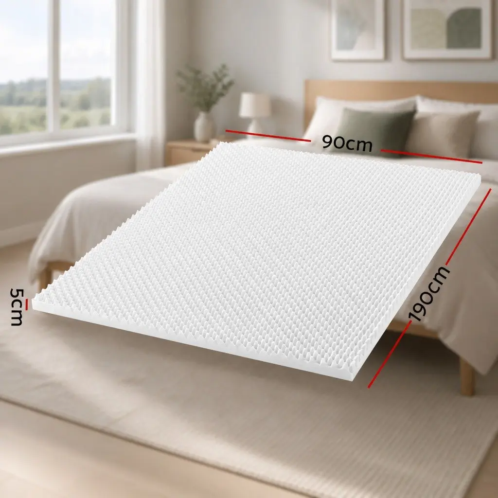 5cm Memory Foam Mattress Topper for Single Bed
