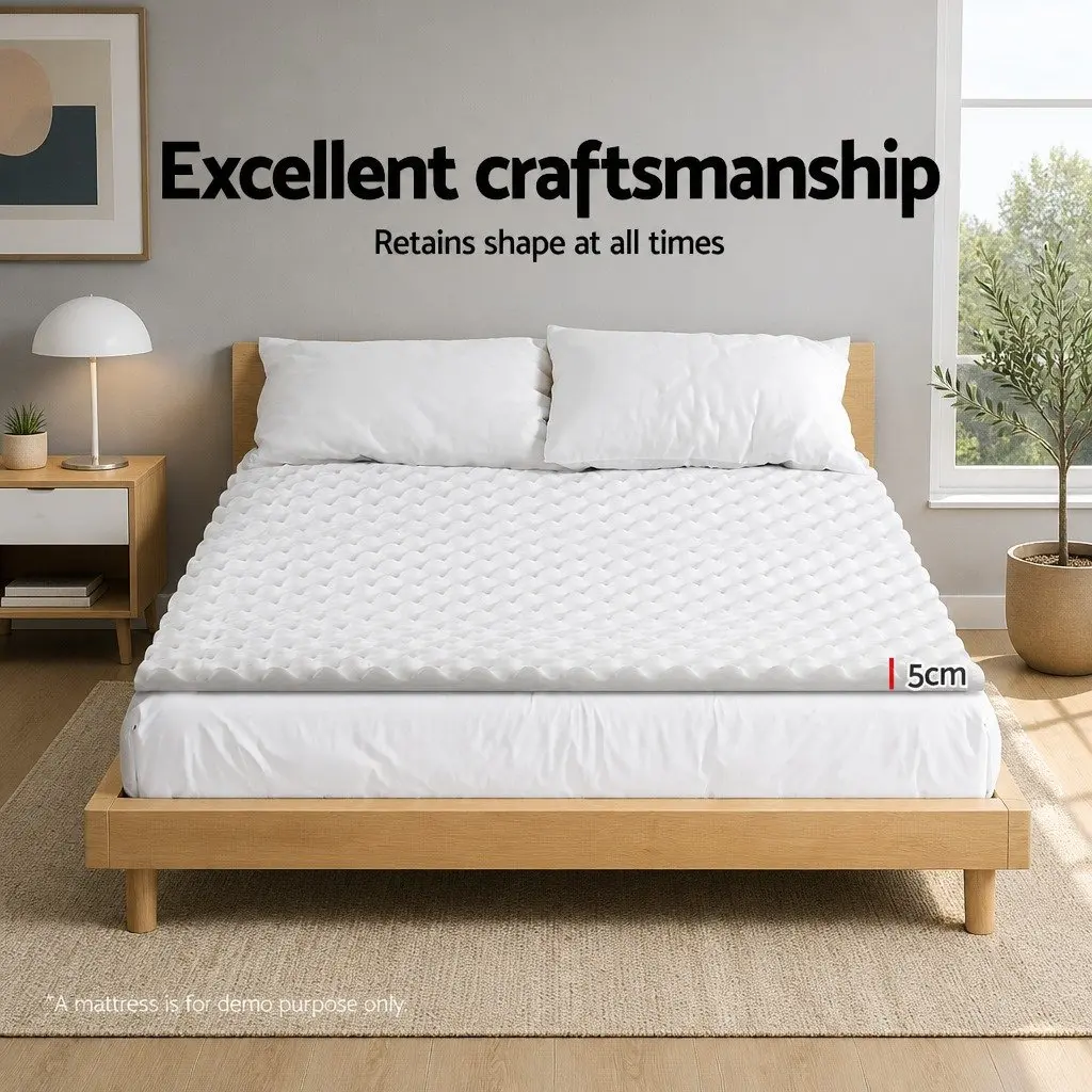 5cm Memory Foam Mattress Topper for Single Bed