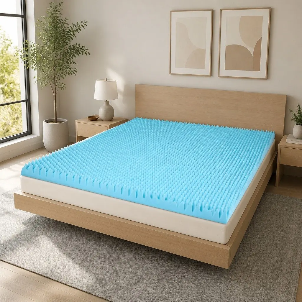 Gel-Infused Memory Foam Mattress Topper 8cm Double