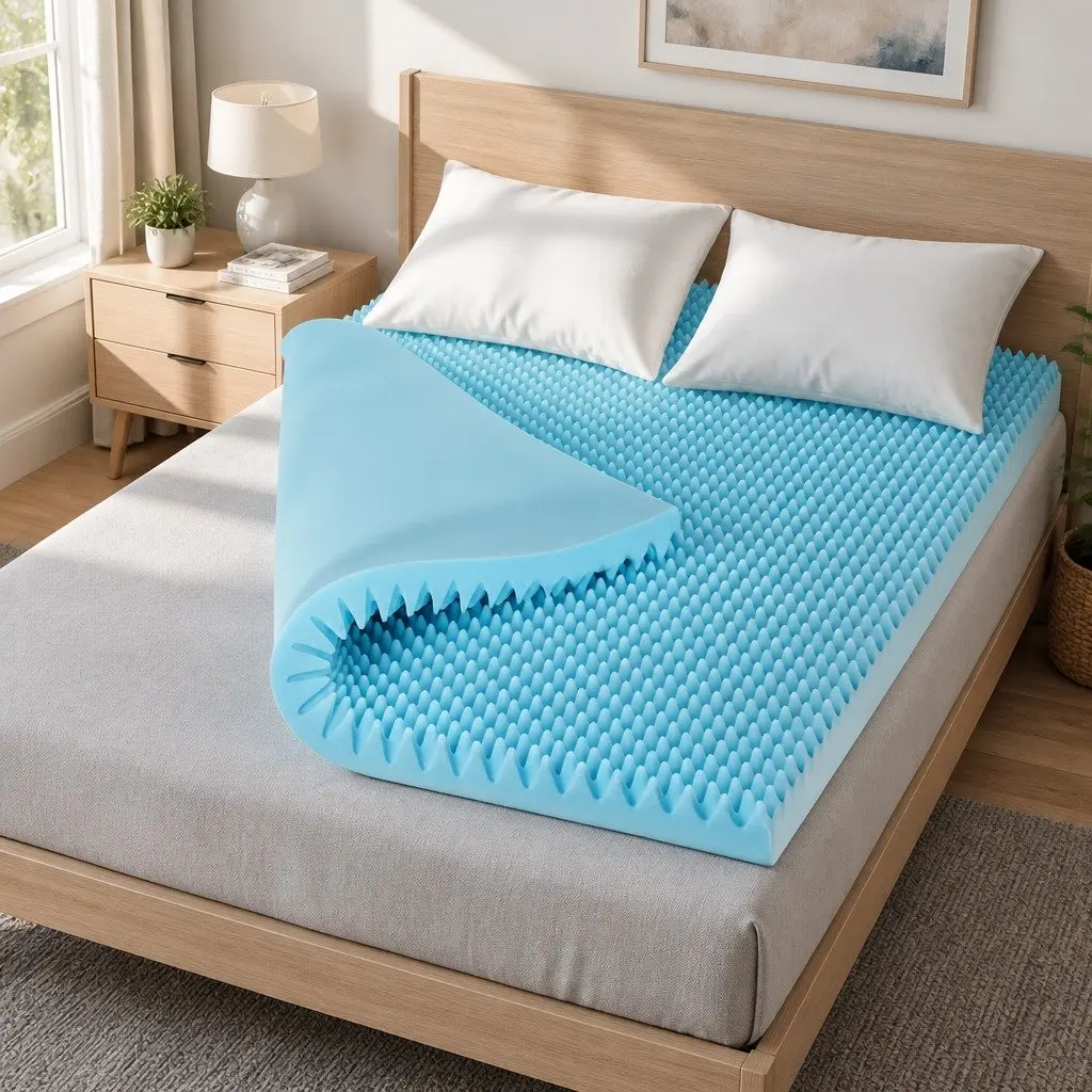 Gel-Infused Memory Foam Mattress Topper 8cm Double
