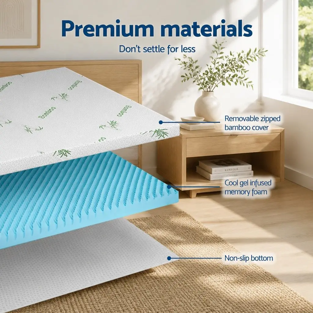 8cm Gel-Infused Memory Foam Mattress Topper