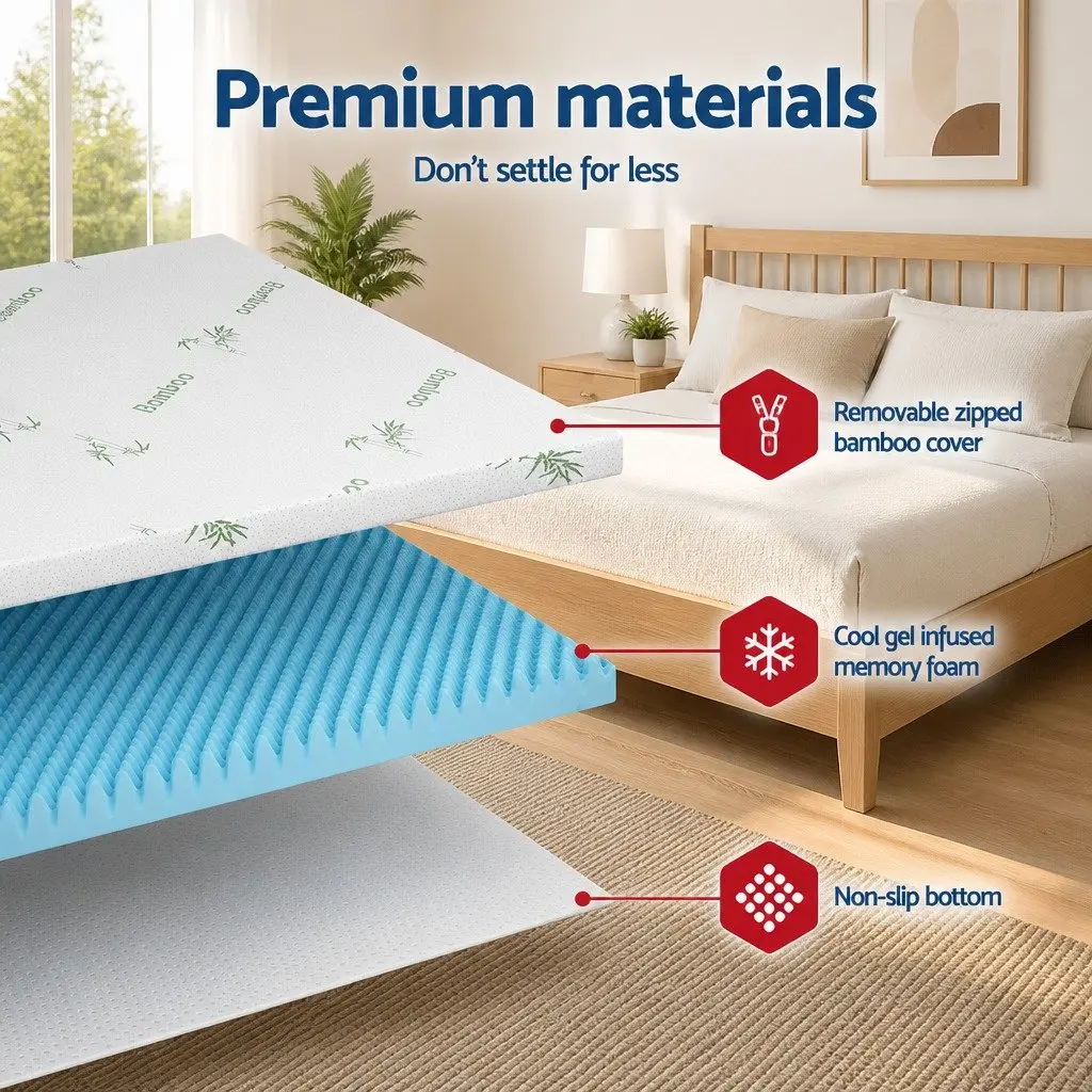 8cm Gel Memory Foam Mattress Topper