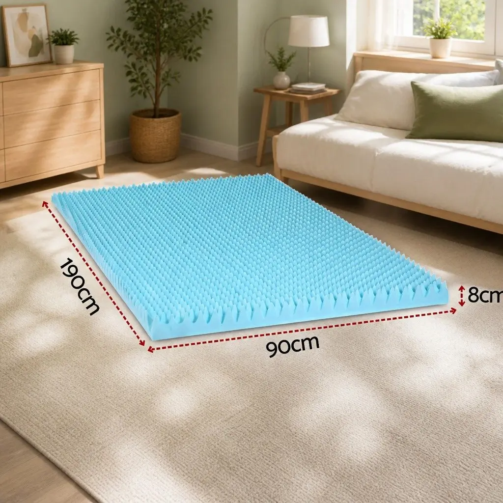 8cm Gel Memory Foam Mattress Topper with Bamboo Cover