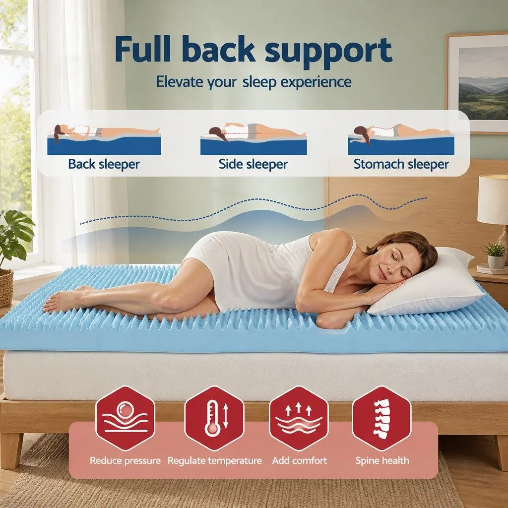 8cm Gel Memory Foam Mattress Topper with Bamboo Cover