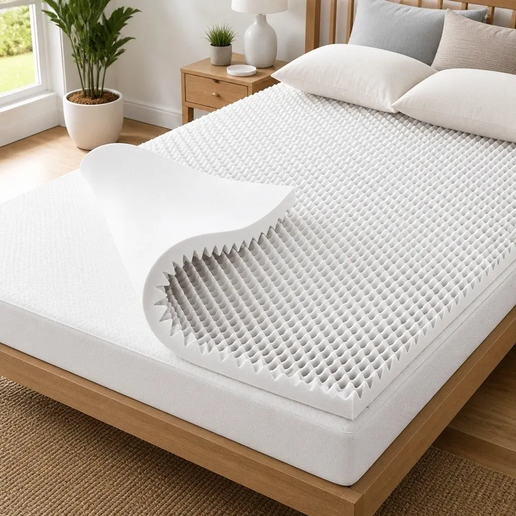 5cm Memory Foam Egg Crate Mattress Topper