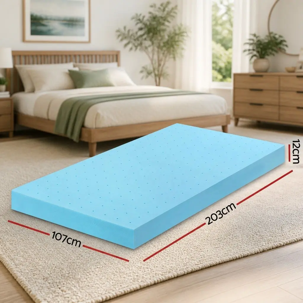 King Single Bed Memory Foam Mattress Topper 12cm