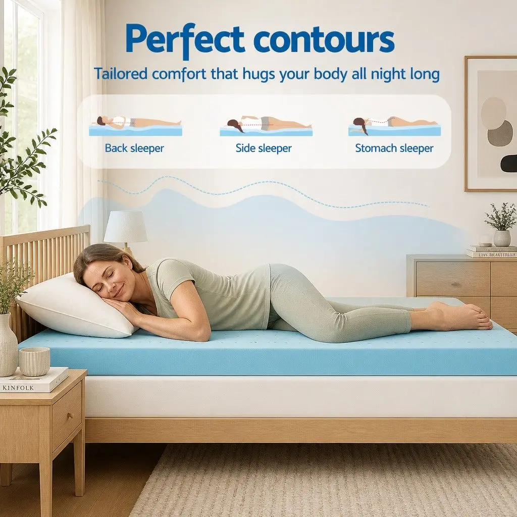 King Single Bed Memory Foam Mattress Topper 12cm