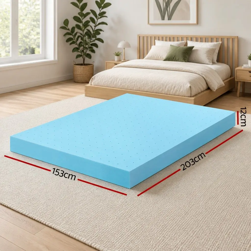 12cm Queen Memory Foam Mattress Topper with Gel