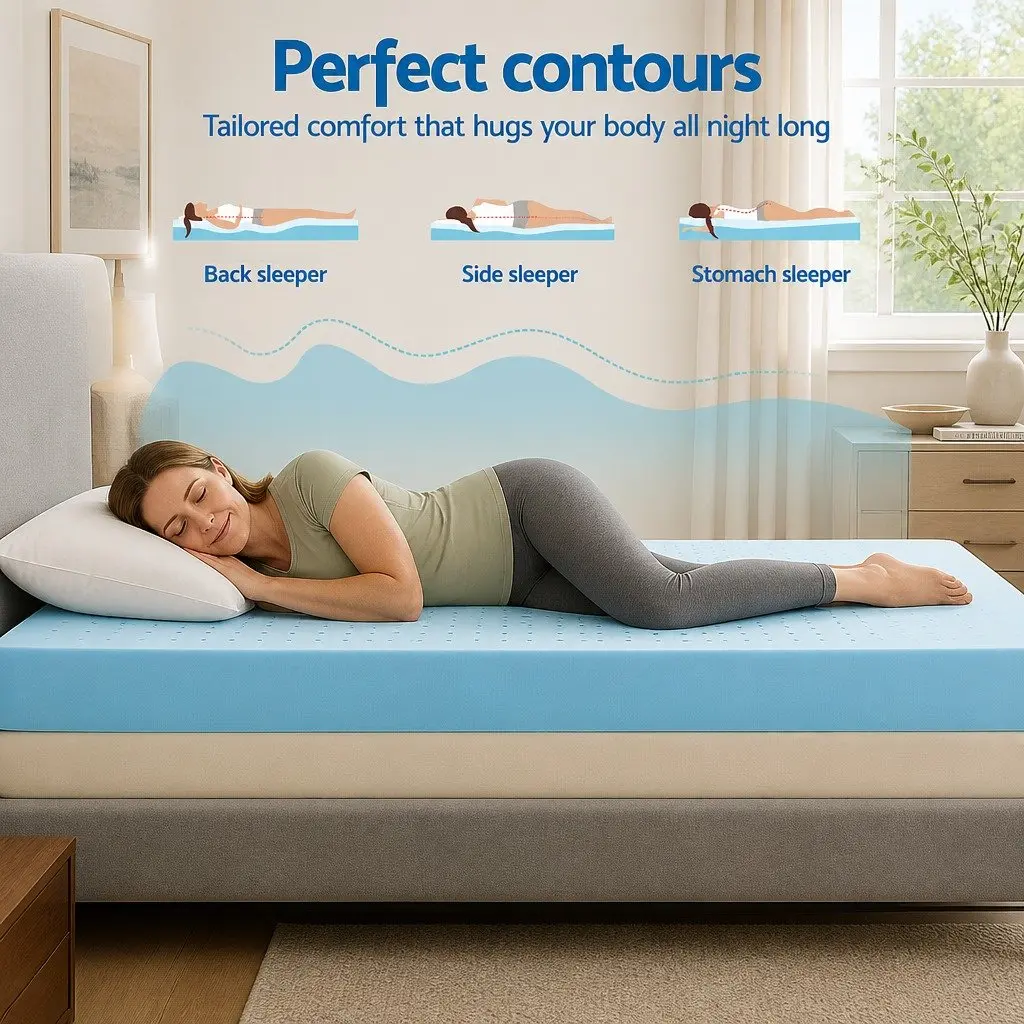 12cm Queen Memory Foam Mattress Topper with Gel