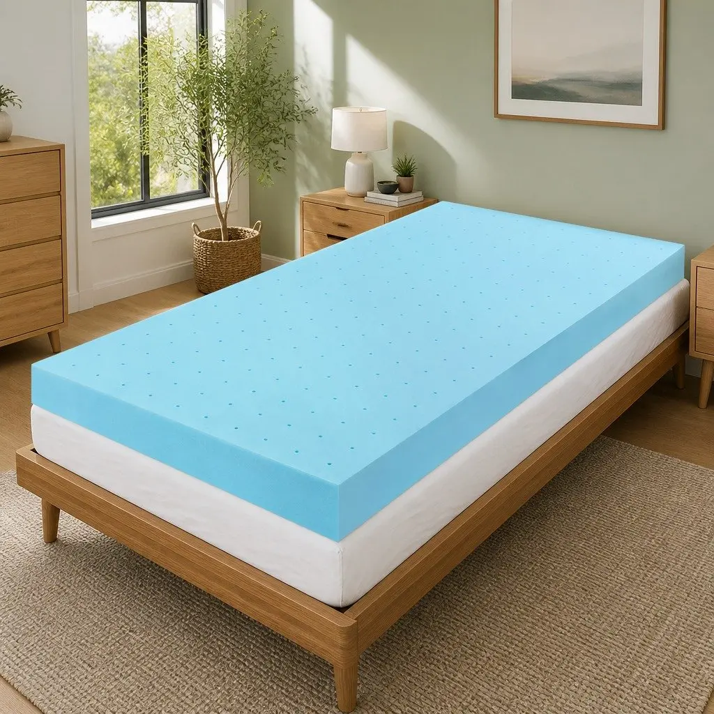12cm Memory Foam Mattress Topper with Gel and Bamboo Cover