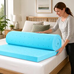 Durable Memory Foam Mattress Topper with Ventilation 8cm King