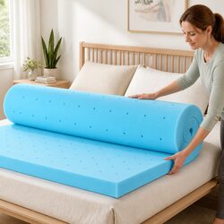 Queen Size Memory Foam Mattress Topper with Bamboo Cover 8cm