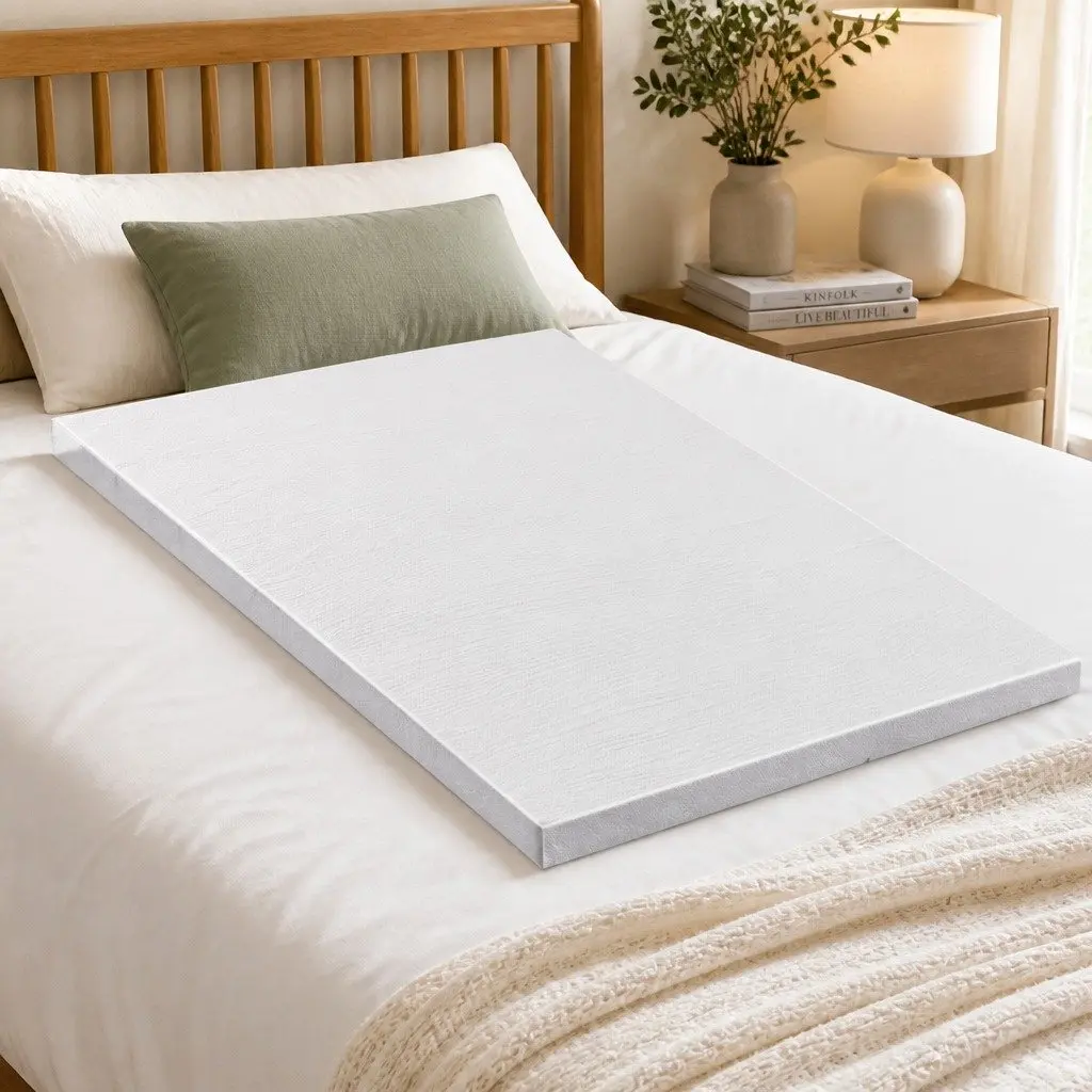 8cm Thick Memory Foam Mattress Topper with Gel and Bamboo Cover