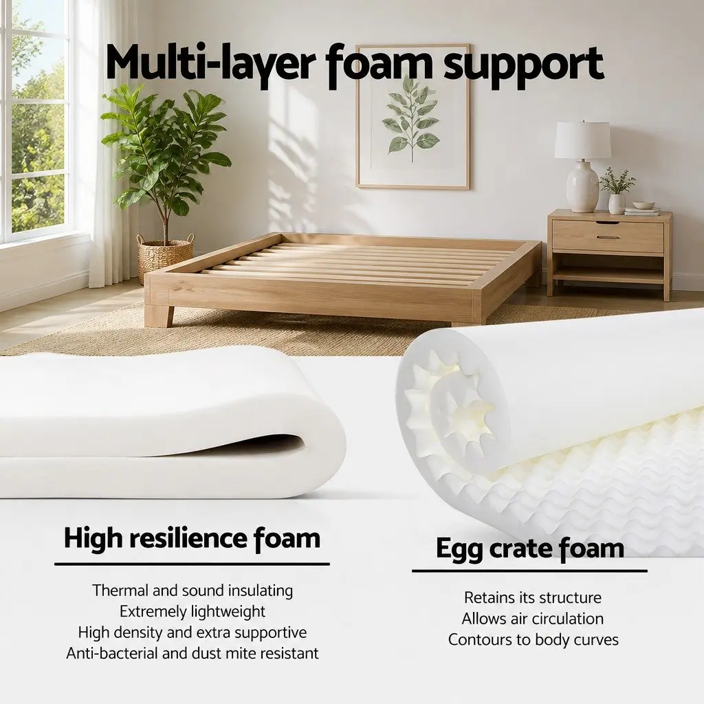 Queen Mattress 30cm Medium Firm Pocket Spring Construction