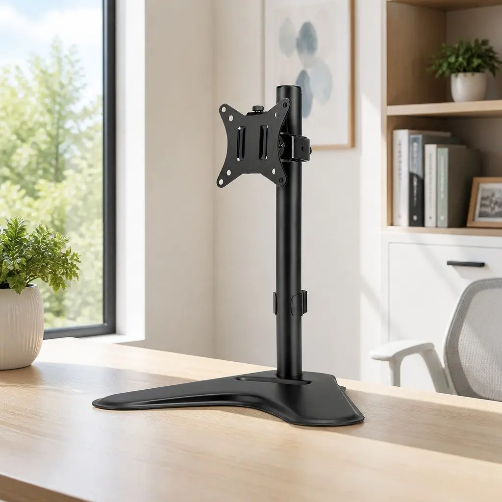 Heavy-Duty Steel Adjustable Monitor Arm Desk Mount