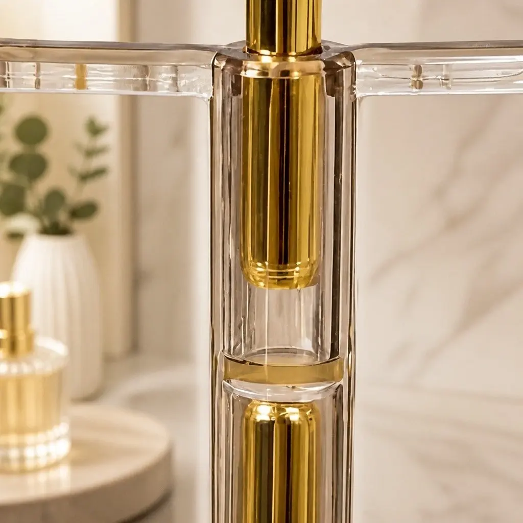 Gold 360° Rotating Makeup Organiser for Easy Access