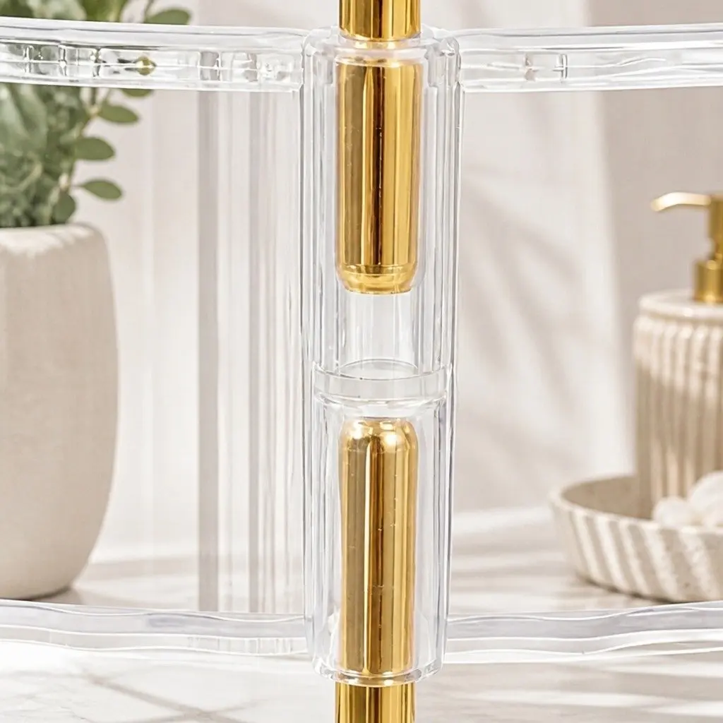 360° Rotating Makeup Organiser in White