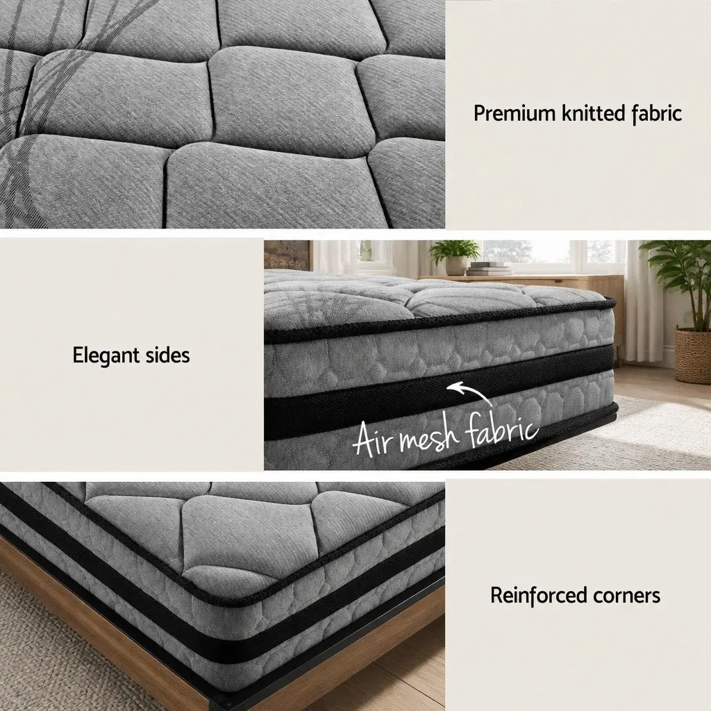 Queen Size Bed Frame with Pocket Spring Mattress
