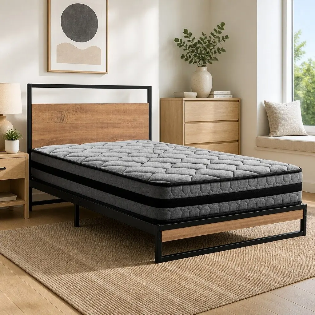 Single Bed Frame with Pocket Spring Mattress